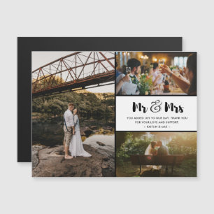 Carte Magnétique M. et Mme Merci Mariage de collection photo