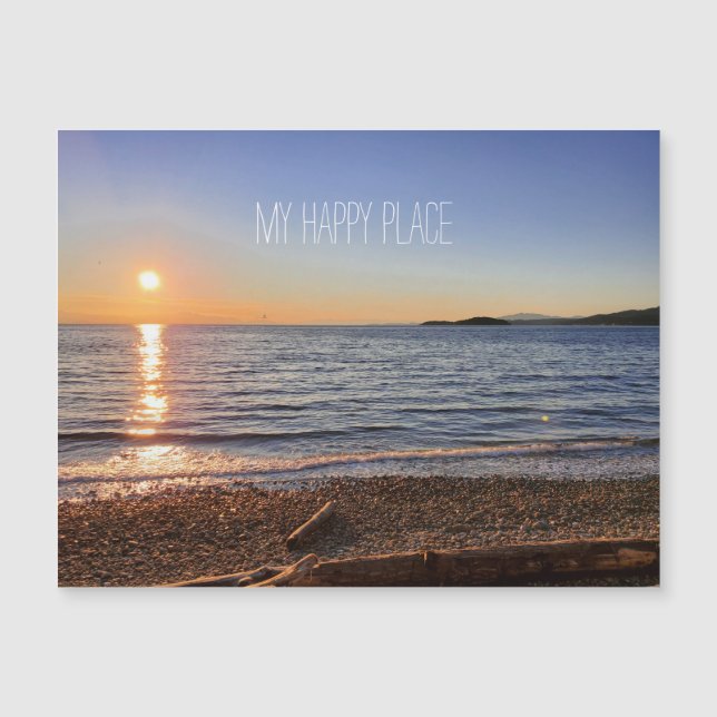 Carte Magnétique Magnat photo pittoresque Beach Sunset (Devant)