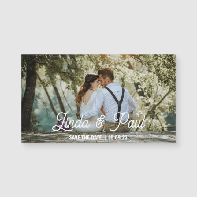 Carte Magnétique Magnetic card save the date to customize (Devant)