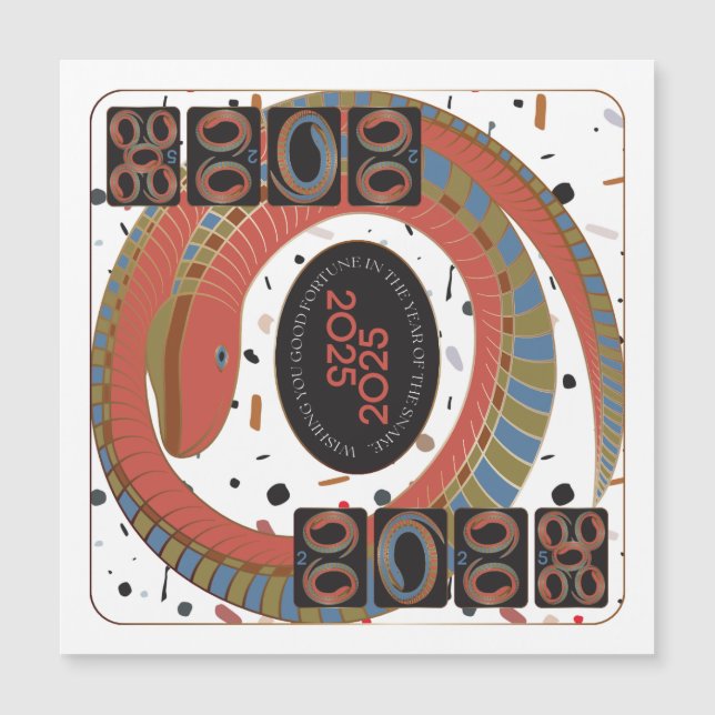 Carte magnétique Mah Jongg Snake 2025 (Devant)