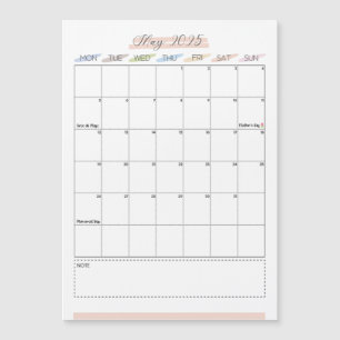 Carte Magnétique Mai 2025 Calendrier magnétique