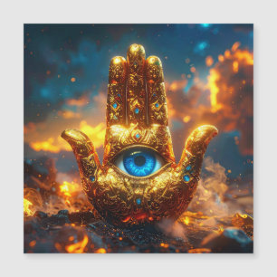 CARTE MAGNÉTIQUE MAIN DE HAMSA - ZEN BOUDDHISME