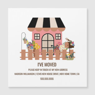 Carte Magnétique Maison Mignonne Annonce de déménagement dans une