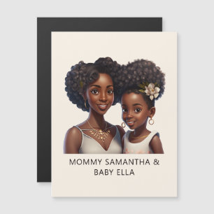Carte Magnétique Maman et fille noire personnalisée (11)