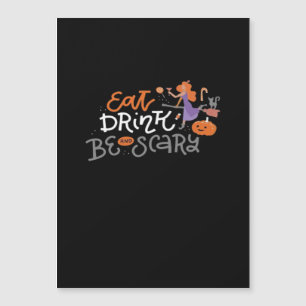 Carte Magnétique Manger Boire Et Être Drôle Et Effrayant Halloween