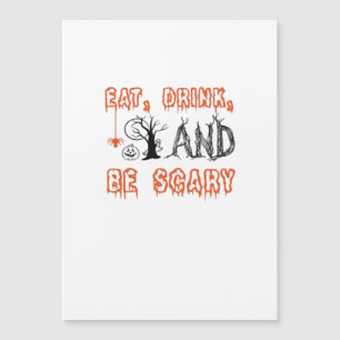 Carte Magnétique Manger Boire Et Être Effrayant Art Halloween