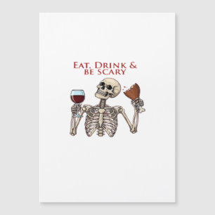 Carte Magnétique Manger Boire Et Être Effrayant Minimaliste Propre