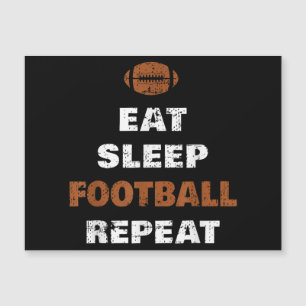 Carte Magnétique Mangez Sleep Football Répéter Love Football Vintag