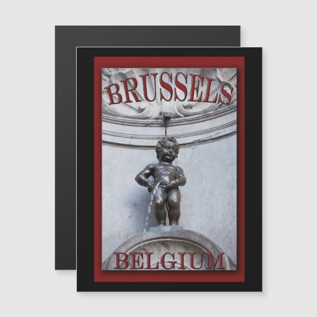 Carte Magnétique Mannekin Pis (Devant / Derrière)