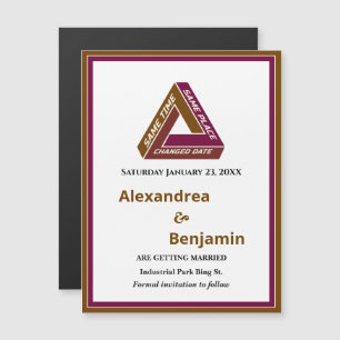 Carte Magnétique Mariage Couple Enregistrer La Date Changer Magnéti