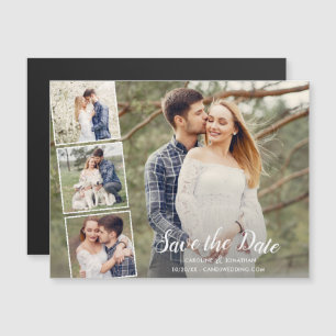 Carte Magnétique Mariage Enregistrer la date Plusieurs photos Colla