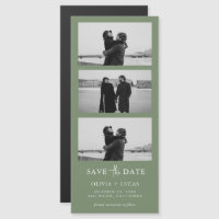 Mariage magnétique Sage Green Photo Strip