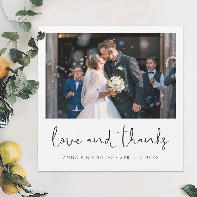 Carte Magnétique Mariage Merci magnétique avec photo (Créateur téléchargé)