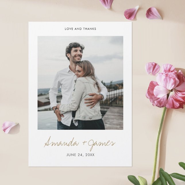 Carte Magnétique Mariage Merci magnétique avec photo (Créateur téléchargé)