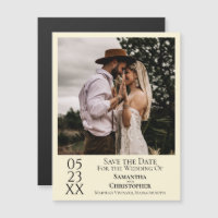 Mariage moderne Enregistrer la date Photo Aimant e