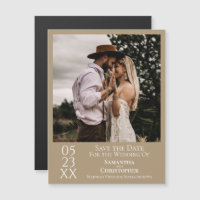 Mariage moderne Enregistrer la date Photo Tan Magn