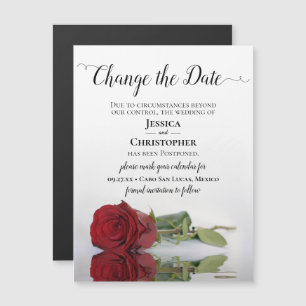 Carte Magnétique Mariage Rose rouge reporté Modifier l'aimant de da
