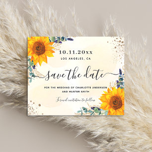 Carte Magnétique Mariage tournesol eucalyptus enregistrer l'aimant 