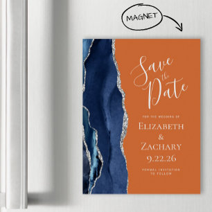 Carte Magnétique Marine Bleu brûlé orange magnétique Enregistrer la