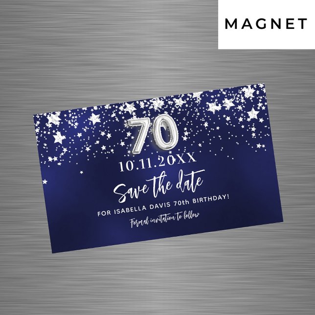 Carte Magnétique Marine bleu étoiles 70e anniversaire Enregistrer l (Créateur téléchargé)