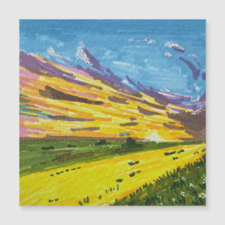 Carte Magnétique Marker Landscape Painting 