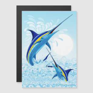 Carte Magnétique Marlin Bleu Jaillissant de l'Océan