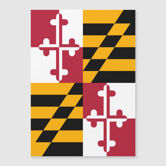 Carte Magnétique Maryland State Drapeau Conception personnalisée (Devant)