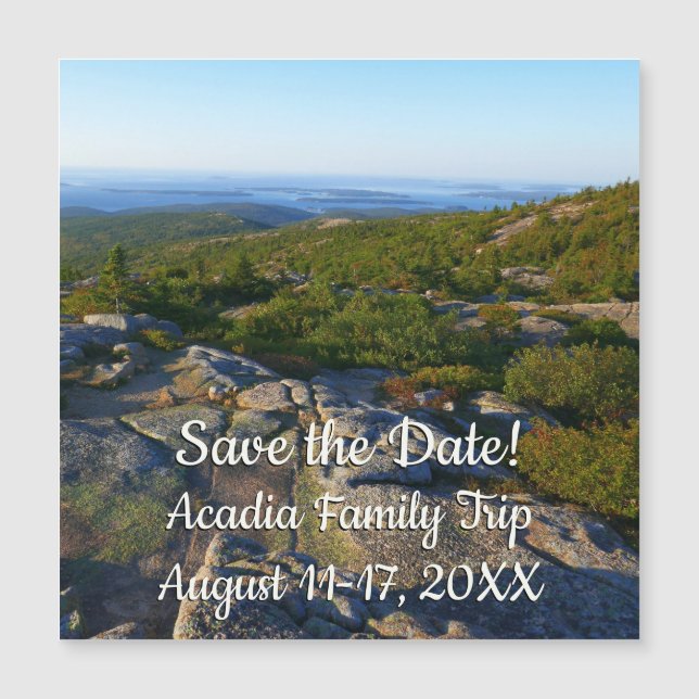 Carte Magnétique Matin au sommet de la montagne Cadillac à Acadia (Devant)