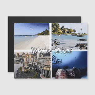 Carte Magnétique Maurice - Casquette Malheureux - Mosaïque -