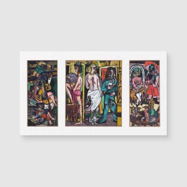 Carte Magnétique Max Beckmann - Les Acrobates (Devant)