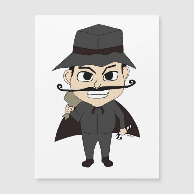 Carte Magnétique Méchant de Noël (Devant)