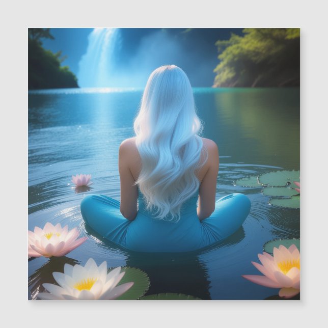 CARTE MAGNÉTIQUE MEDITATION - YOGA - WELLNESS - CARPE DIEM (Devant)