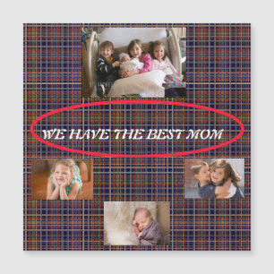 Carte Magnétique Meilleur Collage de Mémoire à Carreaux Tartan pour