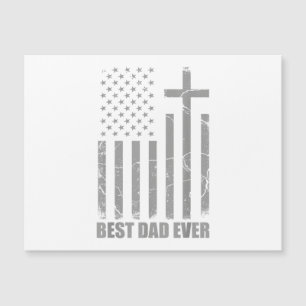 Carte Magnétique Meilleur Papa Chretien Patriotique Drapeau USA Gro
