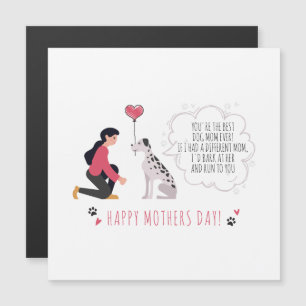 Carte Magnétique Meilleure fête de la mère du chien