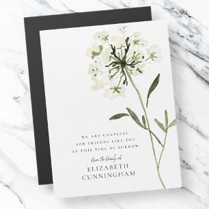 Carte Magnétique Merci Botanique des fleurs d'aquarelle Memorial