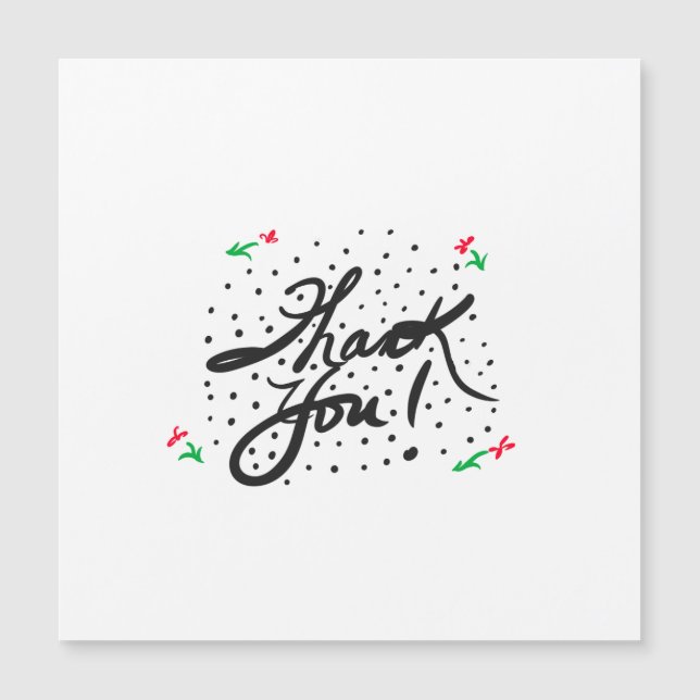 Carte Magnétique Merci magnétique (Devant)