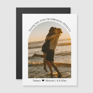 Carte Magnétique merci mariage arch photo aimant
