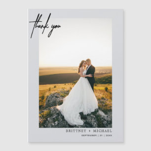 Carte Magnétique Merci moderne à la main