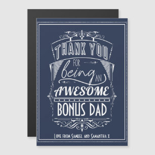 Carte Magnétique Merci Pour Être Un Bonus Superbe Papa - Stepdad
