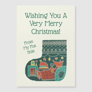 Carte Magnétique Merry Christmas from My Fox Hole!