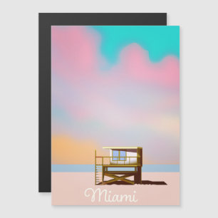 Carte Magnétique Miami Lifeguard Travel poster