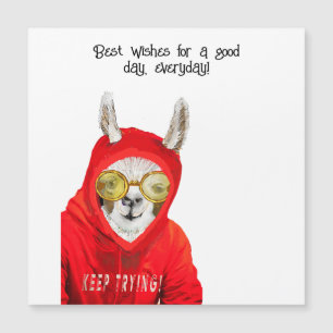 Carte Magnétique Mignonne, Genre, Amusant Mama Llama, Continuer À E