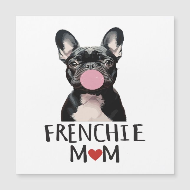 Carte Magnétique Mignonne taureau français (Devant)