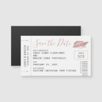 Mini billet Mariage de croisière Enregistrer l'aim