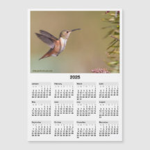 Mini-calendrier magnétique de 5 x 7 pouces 2025