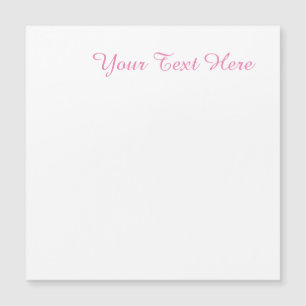 Carte magnétique minimaliste rose