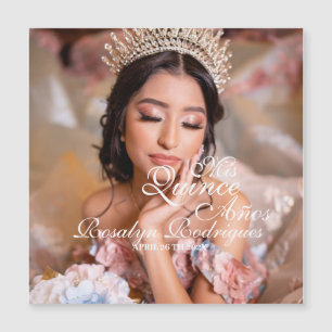 Carte Magnétique Mis Quince Anos Quinceanera photo 15e anniversaire