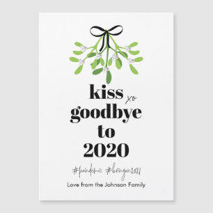 Carte Magnétique Mistletoe Kiss Adieu à 2020 Do-Over Holiday