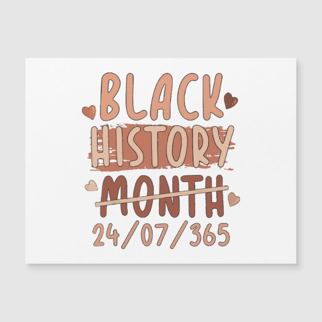 Carte Magnétique Mois de l'histoire noire Afro Melanin Femmes noire (Devant)